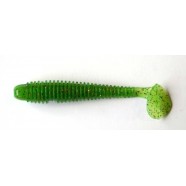 Рибальська приманка силіконова, Taipan Slim View Fat, 3,3 дюйми, 6шт/уп, колір №08 Green neon
